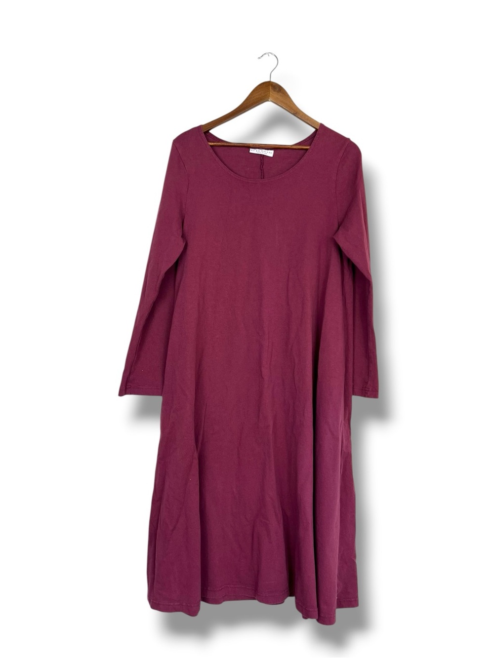 Bryn Walker Midi Dress 100% Cotton Size Small Lagenlook Minimalist Artsy Flowy